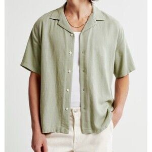 Abercrombie & fitch 100% linen button down shirt